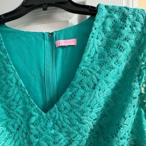 Lilly Pulitzer Turquoise Lace Mini Dress